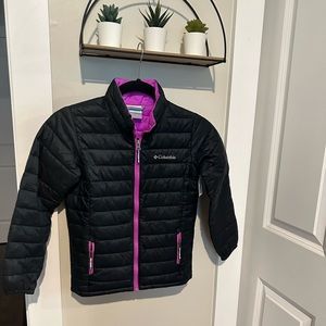 ❌ SOLD ❌ Girls Columbia Winter Jacket, Black and Pink, Size S (7-8)